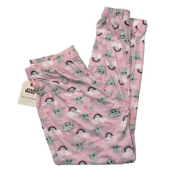 Munki Munki Star Wars Slumber Baby Yoda PJ Jogger Pants Sz Med Only - Picture 3 of 6